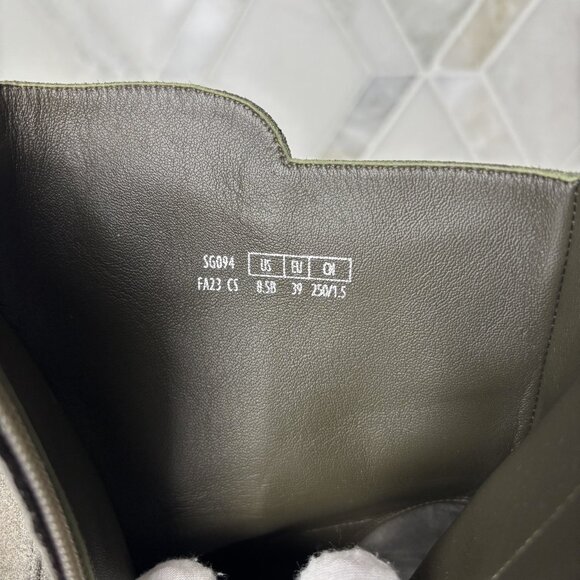 8.5B Gray Grey Suede Leather Rubber Block Heel Sole Zip 5050 Bold Ankle Bootie - Picture 13 of 16